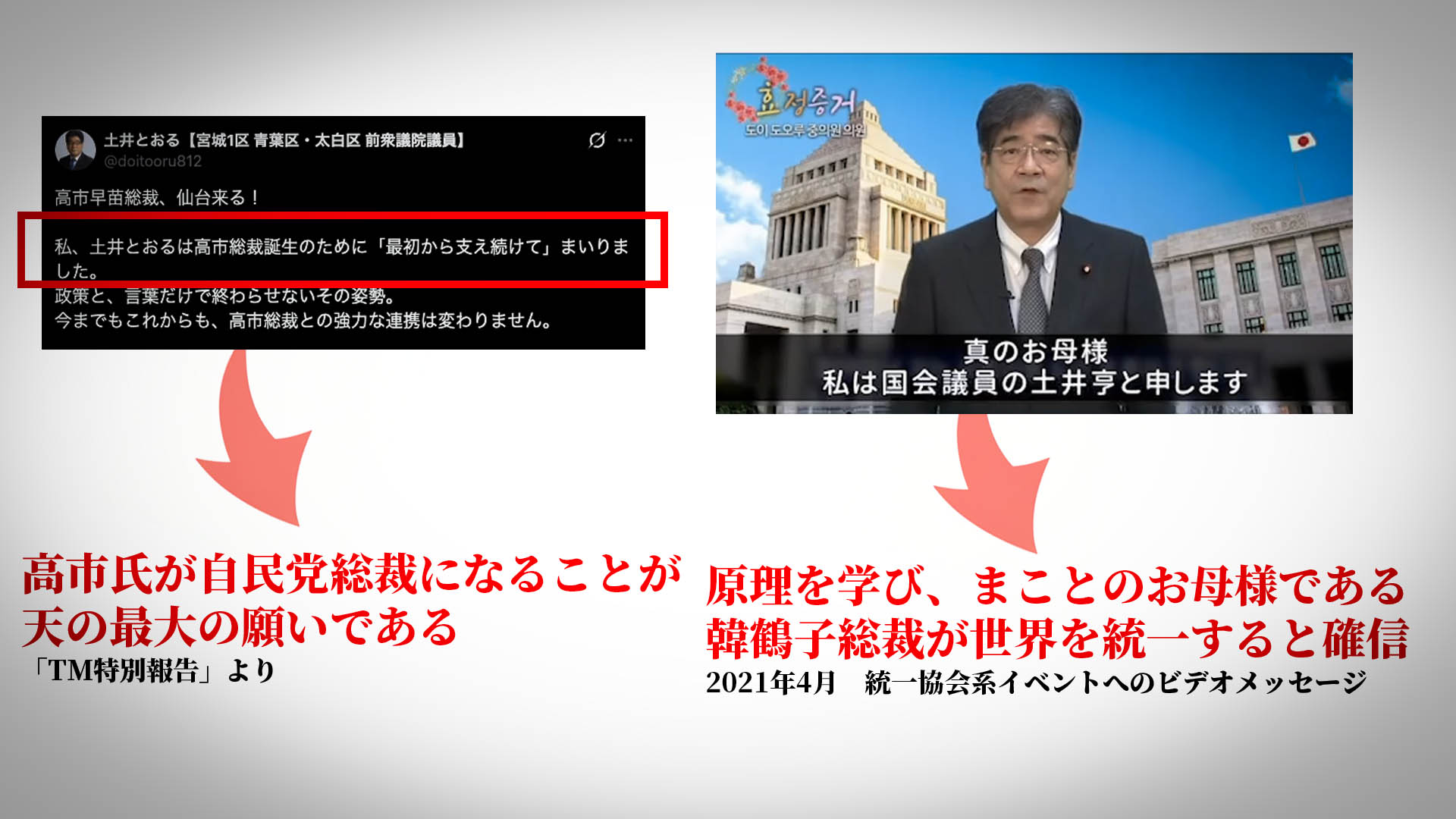 「統一協会の願い」を実践する自民公認候補・土井亨